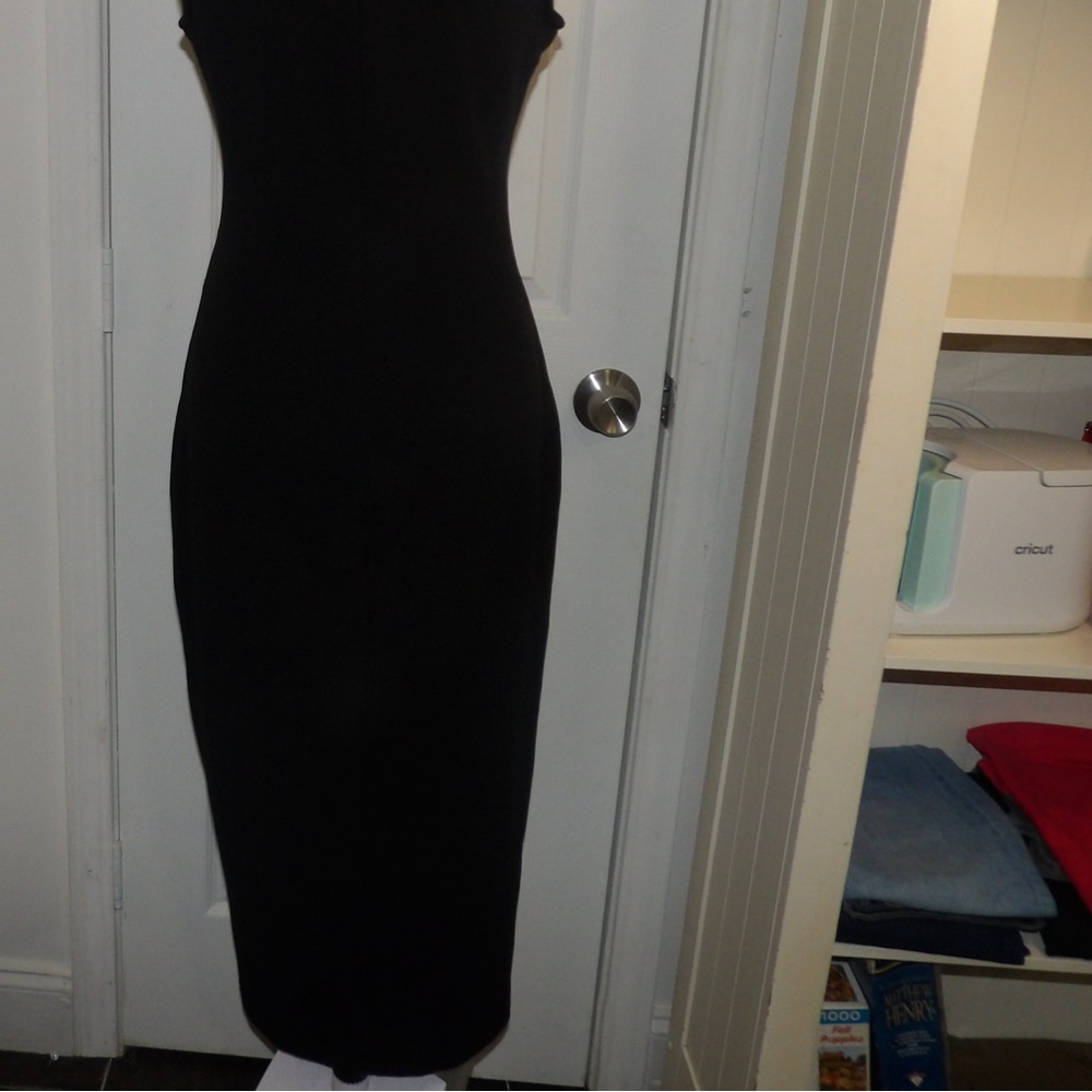 Valentino Black Asymmetrical  Sleeveless Dress - Picture 3 of 11